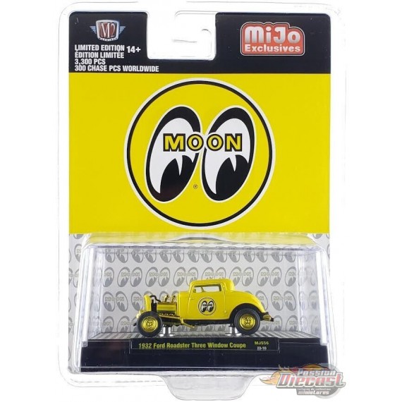 CHASE CAR 1932 Ford Three Window Coupe Mooneyes Limited 3,600 Pcs - M2 Machine - 1:64 - 31500-MJS56GR Passion Diecast