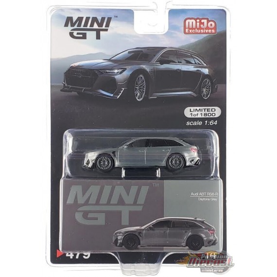 CHASE CAR Audi ABT RS6-R Gris Daytona - Mini GT - 1:64 - MGT00479GR