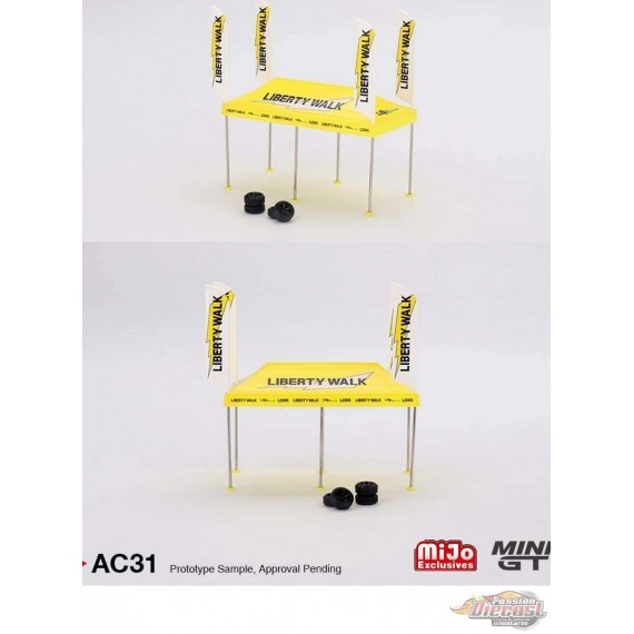 Ensemble de tente de service de paddock - Liberty Walk Racing - Mini GT - 1:64 - MGTAC31 Passion Diecast