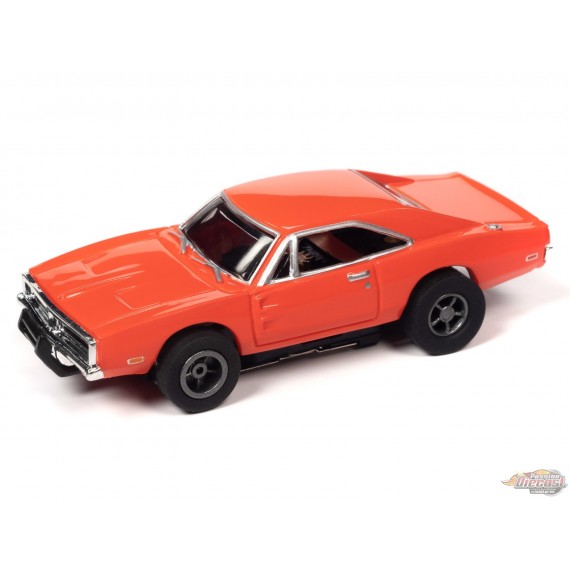 1969 Dodge Charger Orange  Slot Car Automotive  Icons  -X-TRACTION R2 - Hobby Exclusive / 1/64  Auto World - SC401 A