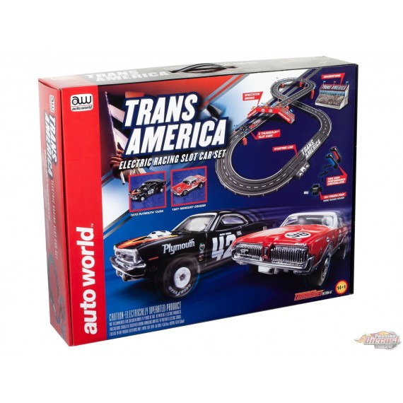 10' Trans America Race Set - Thundesjet  Slot Car /1/64   Auto World  - SRS326