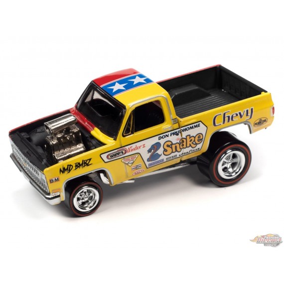 Weekend Of Wheels 2023 Exclusif 1981 Chevrolet Silverado Zinger Snake Mongoose - Johnny Lightning 1/64 - JLCP7448