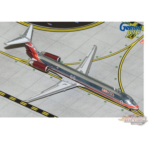 US Air  McDonnell Douglas MD-82 1980s polished livery  / Gemini 1:400 - GJUSA1163