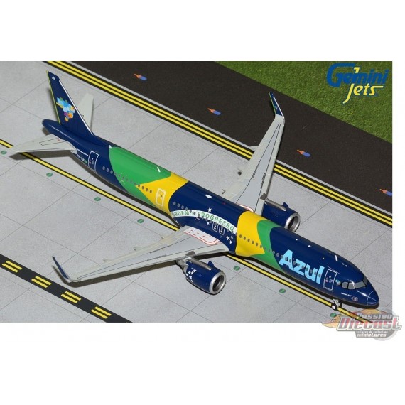 Azul Airbus A321NEO Brazilian flag livery / PR-YJE / Gemini 1: 200  G2AZU1085- Passion Diecast