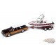 Chevrolet Caprice Wagon 1973 avec bateau Mastercraft - Hulls and Haulers - Johnny Lightning 1:64 - JLBT019 B