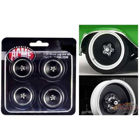 CUSTOM SMOOTHIE Wheel & Tire Set - Acme 1/18 - A1806305W - Passion Diecast