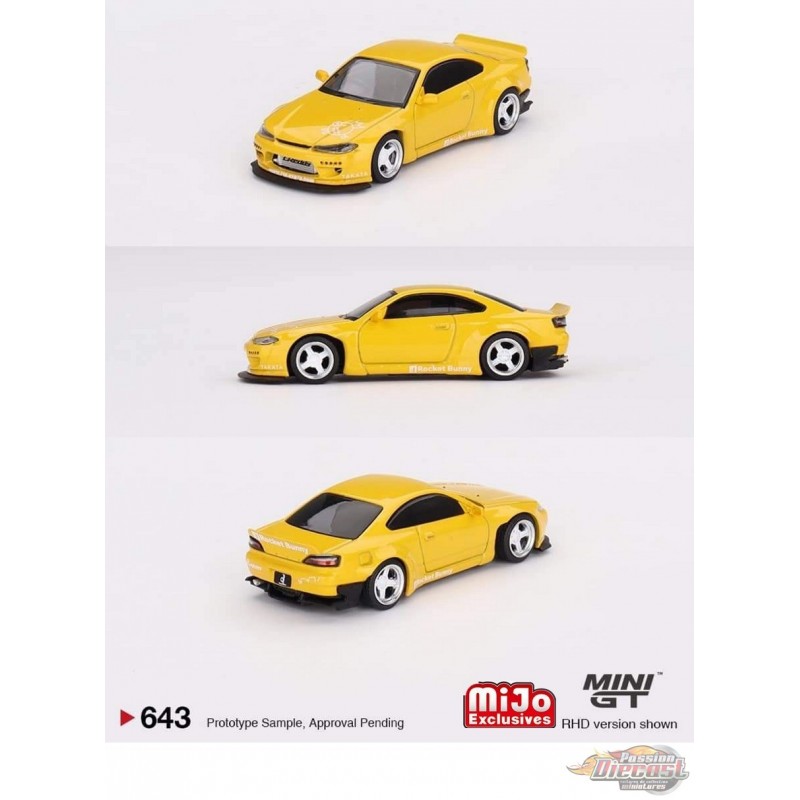 Mini GT 1:64 Nissan Silvia S15 Rocket Bunny – Nero Perlato – Modello Statico