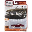 CHASE CAR 1969 Pontiac Firebird in Expresso Brown Poly with Flat White Roof - Auto World - 1/64 - AWSP133 AGR