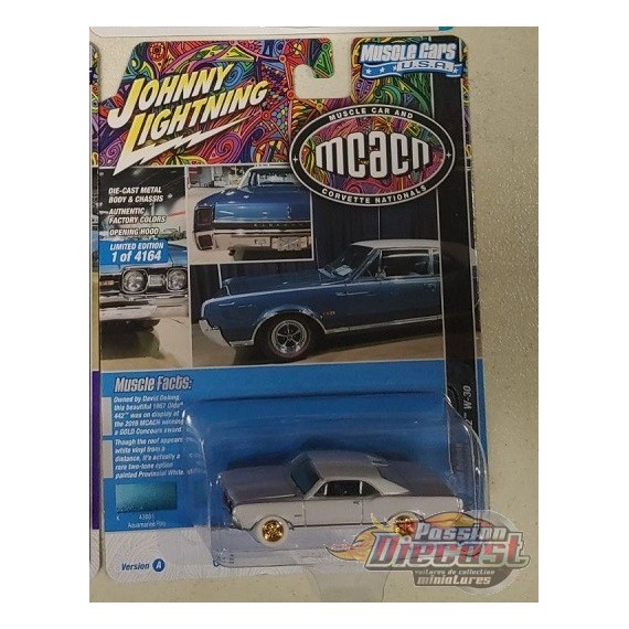 CHASE CAR 1967 Oldsmobile 442  in Aquamarine Poly- Johnny Lightning 1/64 - JLSP289 AGR Passion Diecast