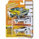 CHASE CAR Hemi Zinger Pack - 1970 Plymouth Road Runner - 1969 Dodge Charger - Set of 2 - Johnny Lightning - 1:64 - JLSP318 AGR