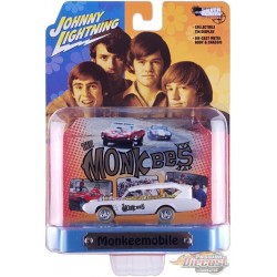 CHASE CAR The Monkees - Monkees Mobile avec présentoir en étain rouge et blanc - Johnny Lightning 1:64 - JLSP333GR