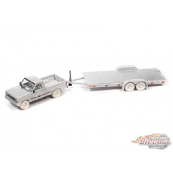 CHASE CAR Ford Ranger 1983 avec remorque ouverte en argent métallique - Truck&Trailers - Johnny Lightning 1:64 - JLSP316 BGR