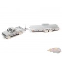 CHASE CAR Ford Ranger 1983 avec remorque ouverte en argent métallique - Truck&Trailers - Johnny Lightning 1:64 - JLSP316 BGR
