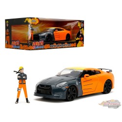 Naruto Shippuden Naruto & 2009 Nissan GT-R R35 Orange/Grey - Hollywood Rides - Jada 1/24 - 33691 -  Passion Diecast