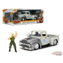 Street Fighter Guile & 1956 Ford F-100 Grey - Hollywood Rides - Jada 1/24 - 34373 GRY