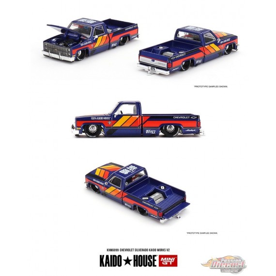 Kaido★House - Chevrolet Silverado KAIDO WORKS V2 - Mini GT - Mijo Exclusives - 1/64 - KHMG099