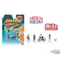 (Web Only) Weekend de loisirs - Ensemble 6 pièces en métal - American Diorama 1/64 - AD-2402MJ