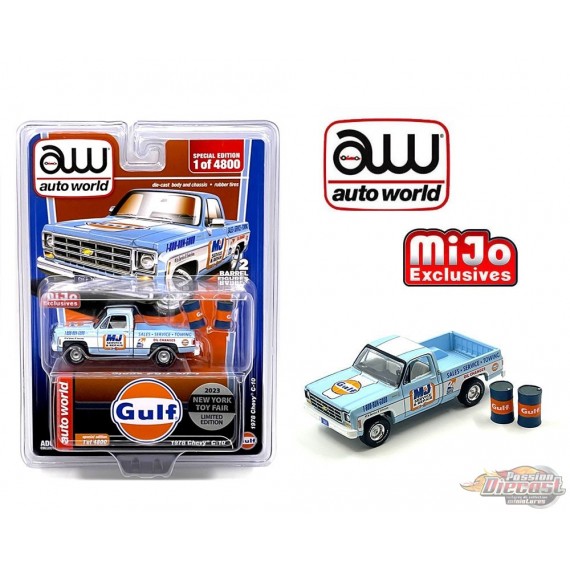 1978 Chevrolet C10 Gulf Oil 2023 New York Toy Fair Limited 4,800 - Mijo Exclusives - Auto World - 1/64 - CP8055