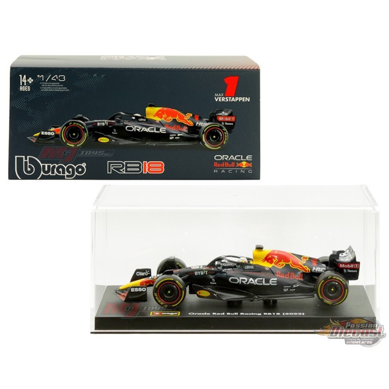 Red Bull RB18 No.1 Max Verstappen - Oracle Red Bull Racing - Bburago ...