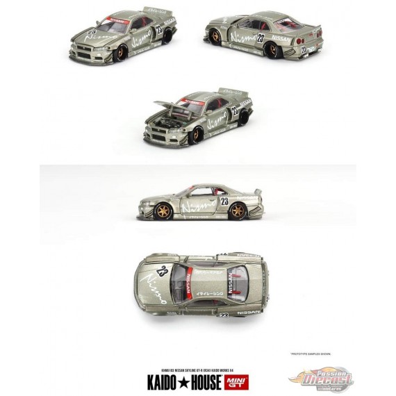 Kaido★House - Nissan Skyline GT-R (R34) Kaido Works V4 - Mini GT - Mijo Exclusives - 1/64 - KHMG103