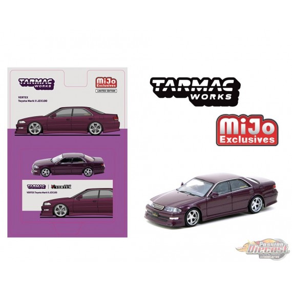 VERTEX Toyota Mark II JZX100 - Violet - Tarmac Works - 1/64 - T64G-024-PU Passion Diecast
