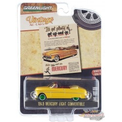 GreenMachine 1949 Mercury Eight Convertible - Vintage Ad Cars Series 9 - 1/64 Greenlight - 39130 BGR