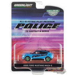 GreenMachine All-Electric Pilot Program Pilot Vehicle - 2022 Ford Mustang Mach-E - Hobby Exclusive - 1/64 Greenlight - 30429GR