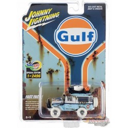 CHASE CAR Indonesia EMS Exclusive 1980 Toyota Land Cruiser Gulf Rouillé limitée à 2 496 - Johnny Lightning 1/64 - JLCP7445GR