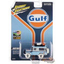 CHASE CAR Indonesia EMS Exclusive 1980 Toyota Land Cruiser Gulf limitée à 2 496 - Johnny Lightning 1/64 - JLCP7446GR