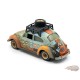 1970 Volkswagen Beetle Gulf Weathered avec support Bleu - Limited 3 600 - Johnny Lightning 1/64 - JLCP7453