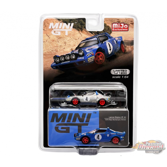 (CHASE) Lancia Stratos HF 1979 Rally MonteCarlo Winner No.4 - Mini GT - 1:64 - MGT00504 Chase Passion Diecast