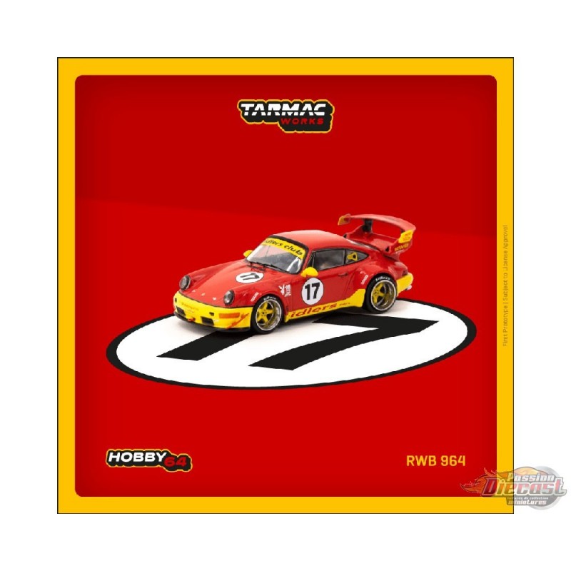 RWB 964 Idlers - Red - Tarmac Works - 1/64 - T64-037-IDR Passion Diecast