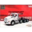 Kenworth T880 SBFA  DayCab Pusher-Axle Tandem - tracteur en Blanc Metalique -  Diecast Master 1/50 - 71058