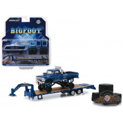 Bigfoot 1 1974 Ford F-250 Monster Truck Remorque sur à col de cygne et pneus   (Hobby Exclusive) 1/64 Greenlight 30054