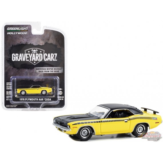 1970 Plymouth AAR Cuda - Graveyard Carz (TV Series 2012-Current - Hollywood Series 40 - 1/64 Greenlight - 62010 D