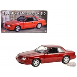 1993 Ford Mustang LX 5.0 en rouge électrique avec intérieur noir - 1/18 GMP - 19003 -  Passion Diecast 
