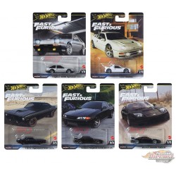 Hot Wheels - Car Culture - 1:64 - Fast & Furious Premium 2024 - Assortiment E Ensemble De 5 Voitures - HNW46-956E