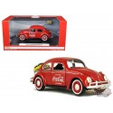 Volkswagen Beetle 1967 avec porte-bagages arrière et 2 caisses à bouteilles - Motor City Classics -1/24 - 424067