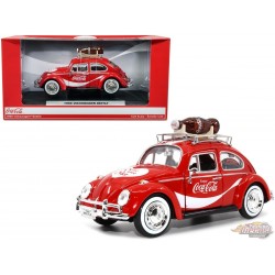 VW Beetle 1966 avec bouteille sur le support supérieur - Motor City Classics -1/24 - 424066