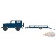 1961 Nissian Patrol Hard Top with Utility Trailer - Hitch & Tow Series 31 - Greenlight - 1-64 - 32310 A