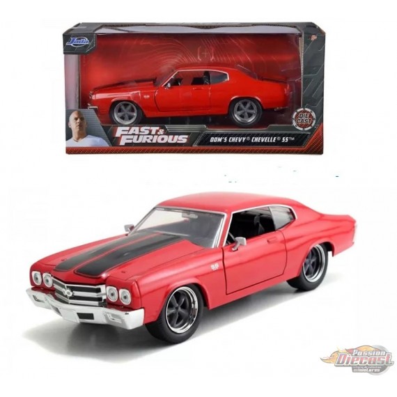 1/24 FAST & FURIOUS CHEVY CHEVELLE SS DOM RED 97193 Jada Passion diecast 