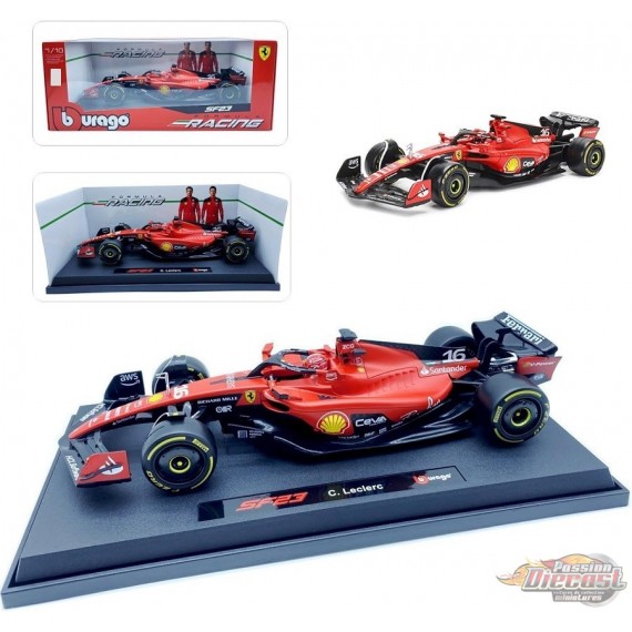 Ferrari SF-23 No.16 Charles Leclerc - Formula Racing - Bburago 1/18 - 18-16812CL - Passion Diecast 