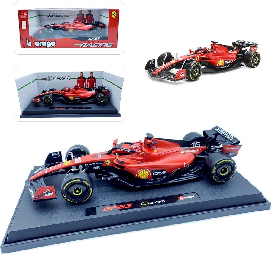 Ferrari SF-23 No.16 Charles Leclerc - Formula Racing - Bburago 1/18 -  18-16812CL - Passion Diecast