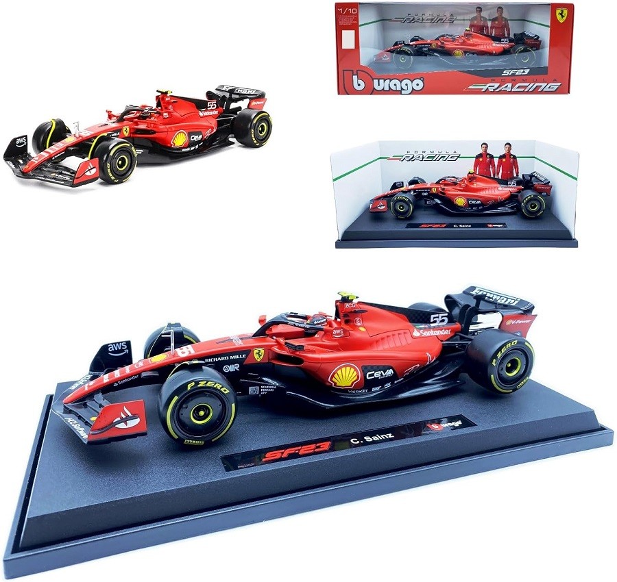 Ferrari SF-23 No.55 Carlos Sainz - Formula Racing - Bburago 1/18 -  18-16812CS - Passion Diecast