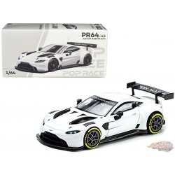 ASTON MARTIN GT3 BLANC - Pop Race 1:64 - PR640045 -  Passion Diecast 