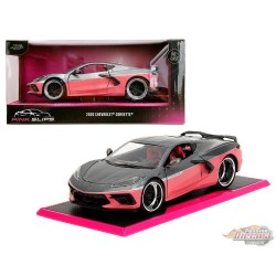 2020 Chevrolet Corvette - Metallic Grey Pink - Pink Slips - Jada - 1/24 - 35068