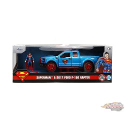 2017 Ford F-150 Raptor Superman Figure - Marvel DC Comics - Hollywood Rides - Hollywood Rides -  Jada 1/32 - 33092