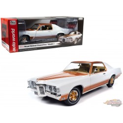 1969 Pontiac Grand Prix - Royal Bobcat en camée blanc - Auto World / American Muscle 1/18 -  AMM1316 - Passion Diecast 