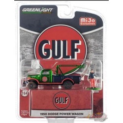 (Green Machine)1950 Dodge Power Wagon Dépanneuse Gulf Oil figurine limitée 3 600 - Exclusivités Mijo - 1/64 Greenlight - 51543GR