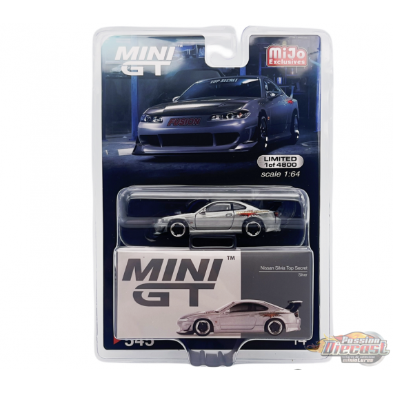 (CHASE) Nissan Silvia Top Secret (S15) Argent - Mini GT - 1:64 - MGT00545GR Passion Diecast